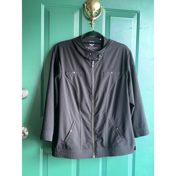 Chicos Zenergy size 3 XL black jacket top - Picture 5 of 6